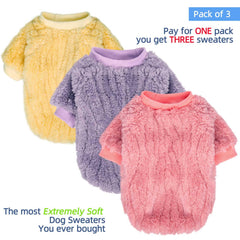 FABRICASTLE dog sweater pack pink keeps pups stylish and snug