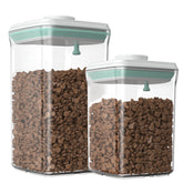 FAFAFLYER Dog-Cat POP Treat Jar lid-press enables quick one-handed access for snacks.