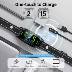 FAFAFROG bark collar fast-charging ensures longer training sessions with minimal downtime.
