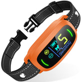 FAFAFROG dog bark collar front view demonstrating calm-walk training