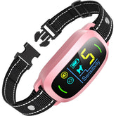 FAFAFROG bark collar modes show beep, vibration, and beep+vibration for flexible training