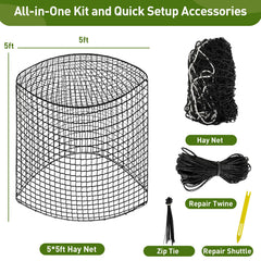 Fahnemt round bale hay net easy-load design speeds setup on bales.