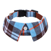 Faleela cotton plaid shirt collar front view boosts pet style and photo-worthy moments