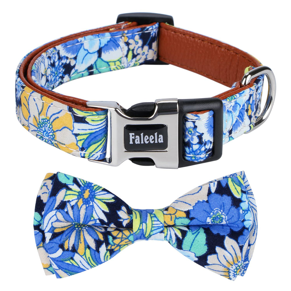 Faleela cute soft girl dog collar with bow on stylish puppy for daily wear