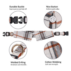 Faleela dog collar quick-release buckle highlights easy on/off for busy pet owners.
