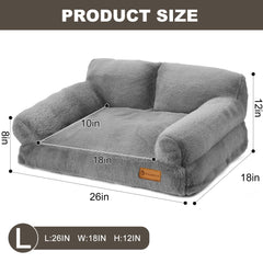 FAMIDGE cat couch bed has removable washable cover for easy cleaning.