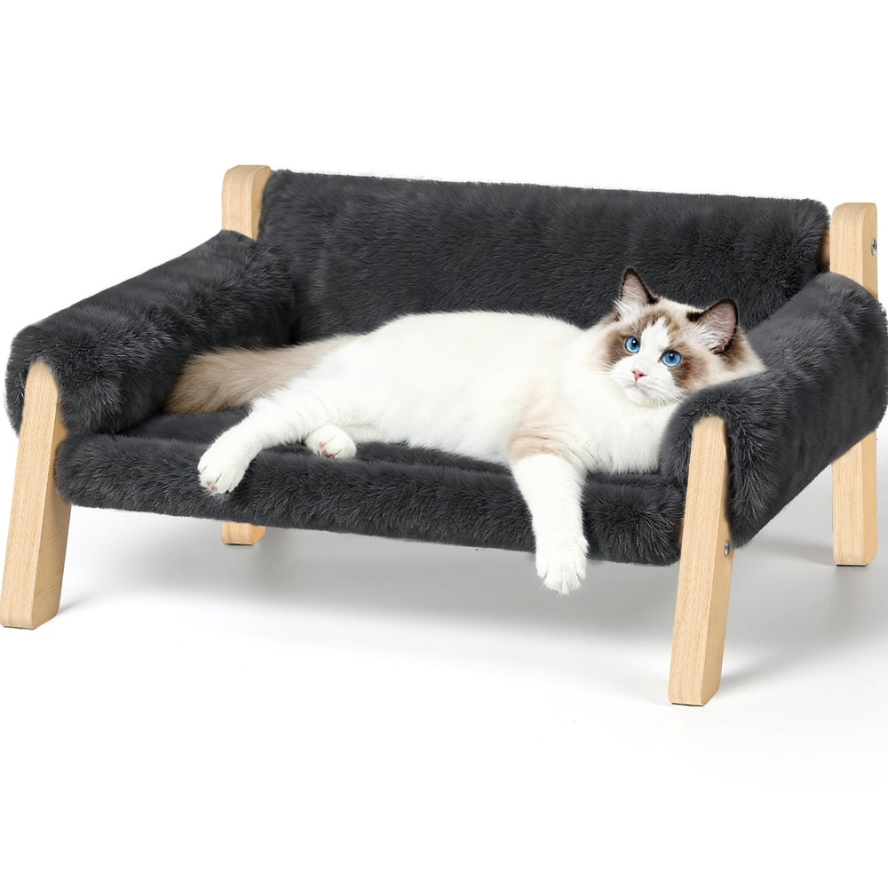 Famidge elevated cat couch cover close-up showing seamless stitching for a tidy pet space