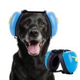Famikako dog ear muffs blue small front view for noise protection during storms