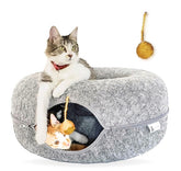 FAMPAWS large Peekaboo cave dome view shows roomy multi-cat space and cozy retreat.
