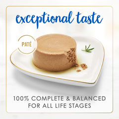 Fancy Feast classic ocean whitefish-tuna pate close-up texture showing smooth pate