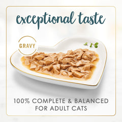 Fancy Feast Gravy LoversTurkey Feast gravy pour highlights rich gravy aroma for added flavor variety.