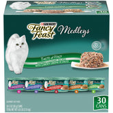 Fancy Feast Medleys Taste of Italy 30-pack cans showcase Italian inspired flavors for adult cats.