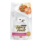 Fancy Feast Purina filet mignon dry cat food bites offering a crunchy texture cats crave.