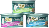 Fancy Feast Purina Medleys Florentine tuna-turkey-chicken can showcasing gourmet flavors for cats