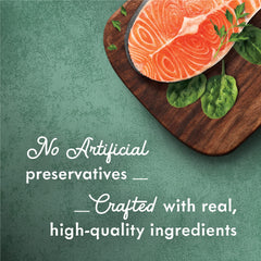 Wild salmon fillets close-up reveal tender texture cats love.