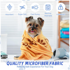 Fanfanwin dog towel apple green microfiber quickly absorbs water for busy owners