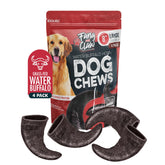 Fang and Claw water buffalo horn dog chew large 8-inch pack for long-lasting chewing