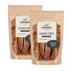 Farm Hounds Chicken Strips two-pack front view for easy rewards during training