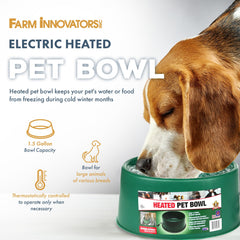 Farm Innovators 60W heater visible, thermostatically controlled for efficient warming