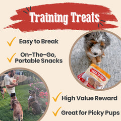 Farm To Pet chicken chips close-up emphasizing lean protein for training rewards