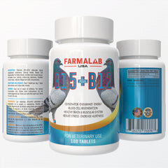 Closeup of Farmalab B15B12 tablet highlighting compact form