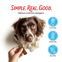 Farmland Traditions grain-free-formula supports protein-rich dog treats.