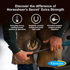 Farnam Horseshoer's Secret Extra Strength nuggets—easy-to-digest formula supports nutrient uptake.