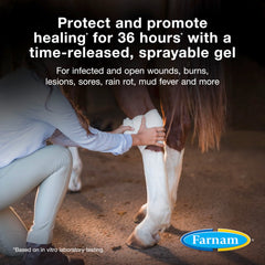 Farnam Purishield Gel wound-closeup highlights deep-penetrating, protective coverage.