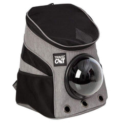 The Fat Cat backpack carrier top view highlights airline-approved design for hassle-free flights with your cat.