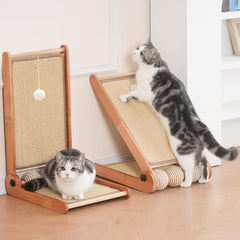 FathiSooc 3-transformable shapes cat scratching post vertical-tower enables varied scratching and exercise.
