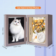 Favonuovy 5x7 pet memorial frame left photo view for a second memory