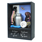 Favonuovy pet memorial shadow box front view with ample keepsake space.