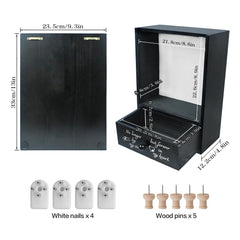 Favonuovy pet memorial shadow box interior drawer showcased for organized keepsakes.