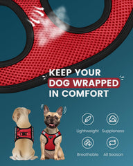 FAYOGOO service dog vest close-up shows reflective straps for night safety