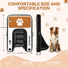 FBSPORT anti-slip EVA dock surface provides stable paw traction.