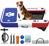 FBSPORT dog ramp inflated for quick setup and portable pool access