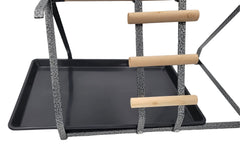 FDC parrot perch removable tray enables quick cleanup after play sessions