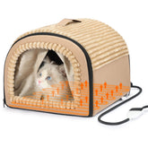 Fdceligoo smart heated cat bed cave assembly demonstrates quick setup for cozy naps