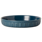 FE Fun Elements shallow blue dog bowl in flat angle view for stable feeding