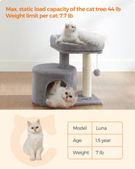 Feandrea Cat Tree Tower base stability highlights a sturdy unit for energetic cats.