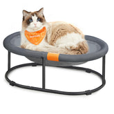 Feandrea pet bed cat hammock oval side view highlights cozy sunken design for secure naps.