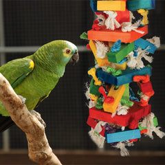 Featherland Paradise Knots N Blocks assembly view highlighting wood blocks and rope textures