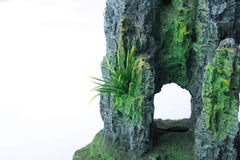 FEDOUR mountain ornament features a hollow opening for safe fish passage.