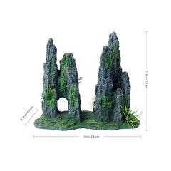 FEDOUR moss-decorated stone ornament adds greenery and depth to your tank.