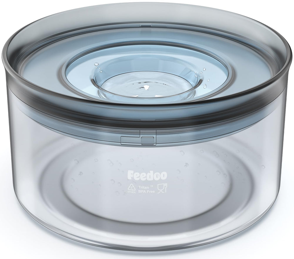 Feedoo 1Gallon No Spill Water Bowl with large capacity for mess-free drinking.