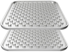 Feedoo double-layer steel lick mat closeup showing textured surface for durable enrichment during meals.