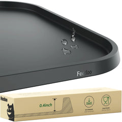 Feedoo Pet Feeding Mat warped edge showing deformation resistance for mess-free meals.