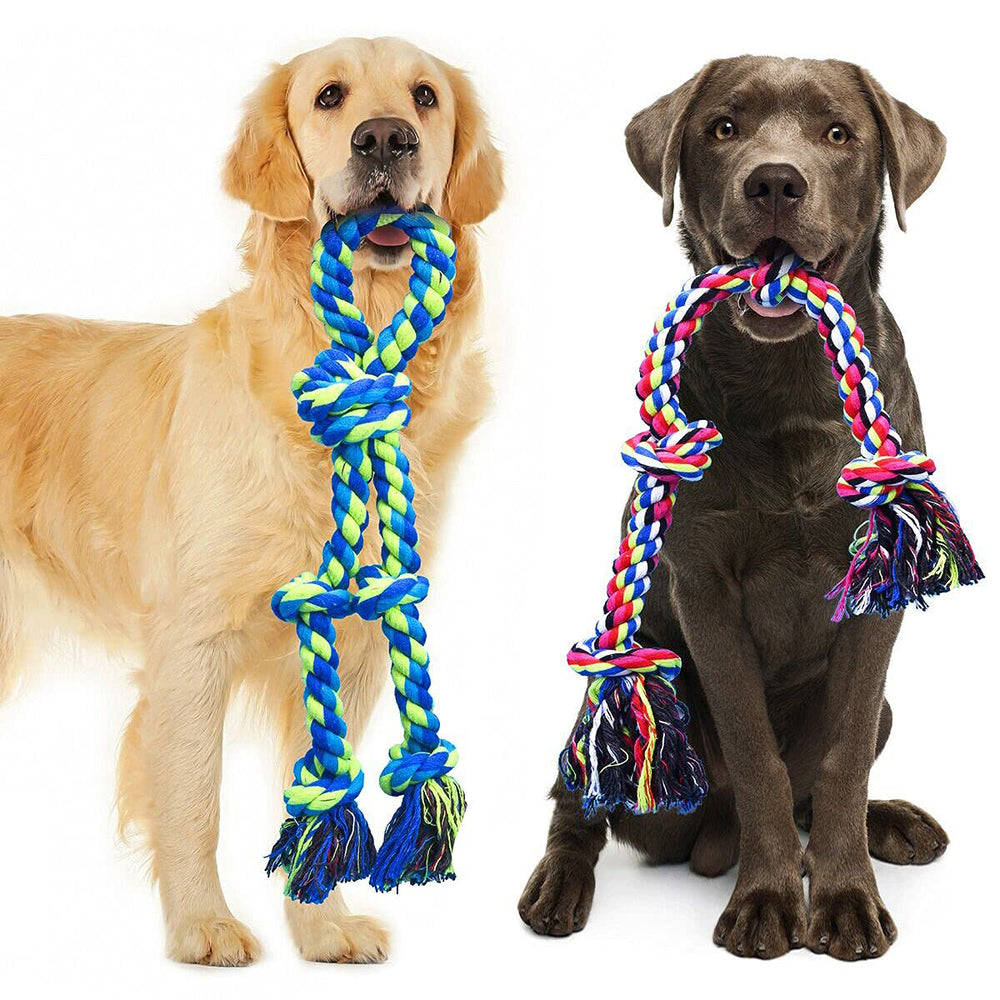 Feeko juguete de cuerda para perro grande, dos piezas, ideal para mordidas fuertes.