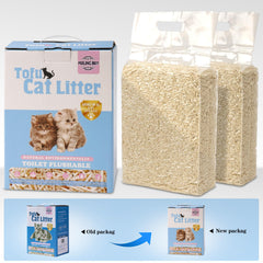 FEELING BEST tofu cat litter clumping action shows rapid, tight clumps for quick cleanup