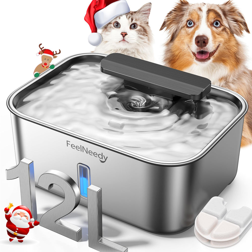 FEELNEEDY 3.2Gal fountain capacity view for easy hydration planning in multi-pet homes